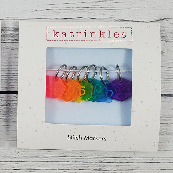 Rainbow Number Stitch Markers