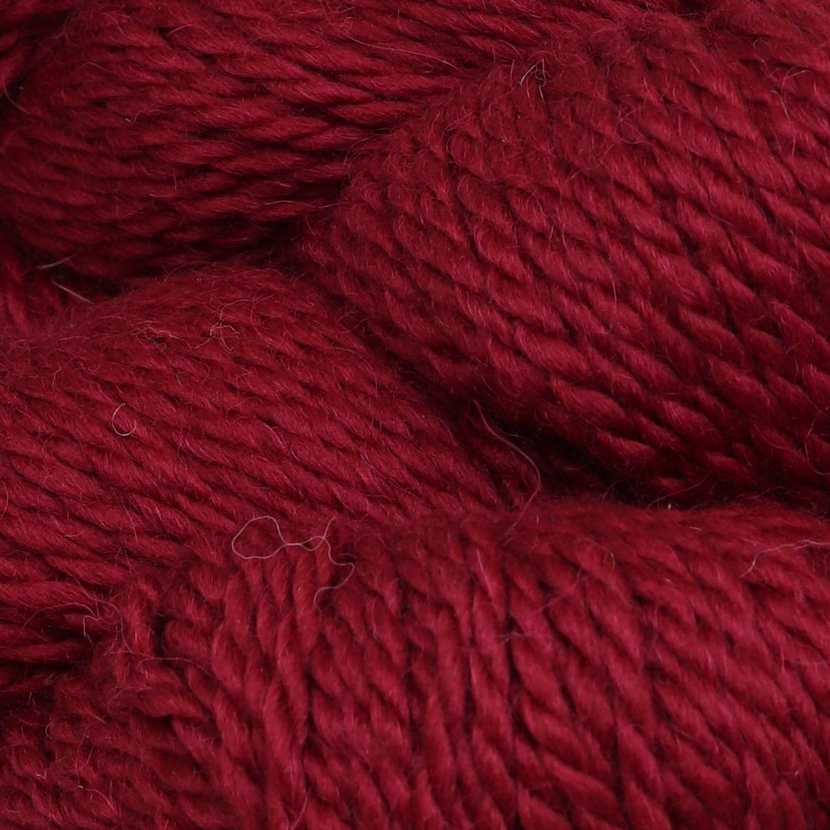 Detail of The Fibre Co. Tundra Red Arctic, a deep red color