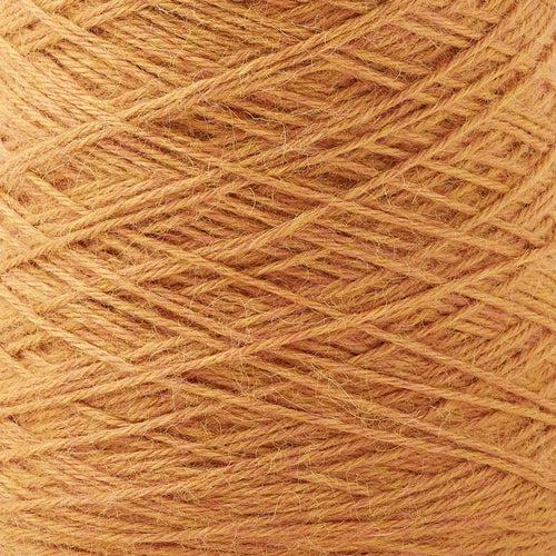 Detail of Gist Yarn Ode Sunflower, a bright orangey yellow. 