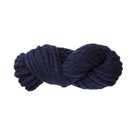 [product_title], [option1]: Deep, midnight blue yarn twisted in a skein.