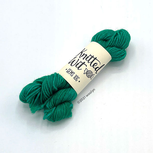 Knitted Witt green yarn.