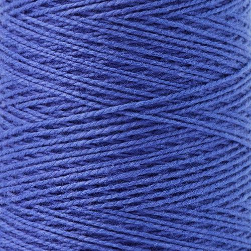 detail of Gist Yarn 3/2 Cotton in Cobalt, a bright indigo purple.