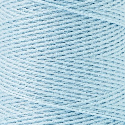 detail of Gist Yarn 3/2 Cotton in Dawn, a pale blue. 
