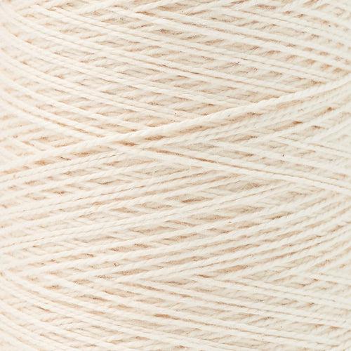 detail of Gist Yarn 3/2 Cotton in Natural. an undyed cotton. 