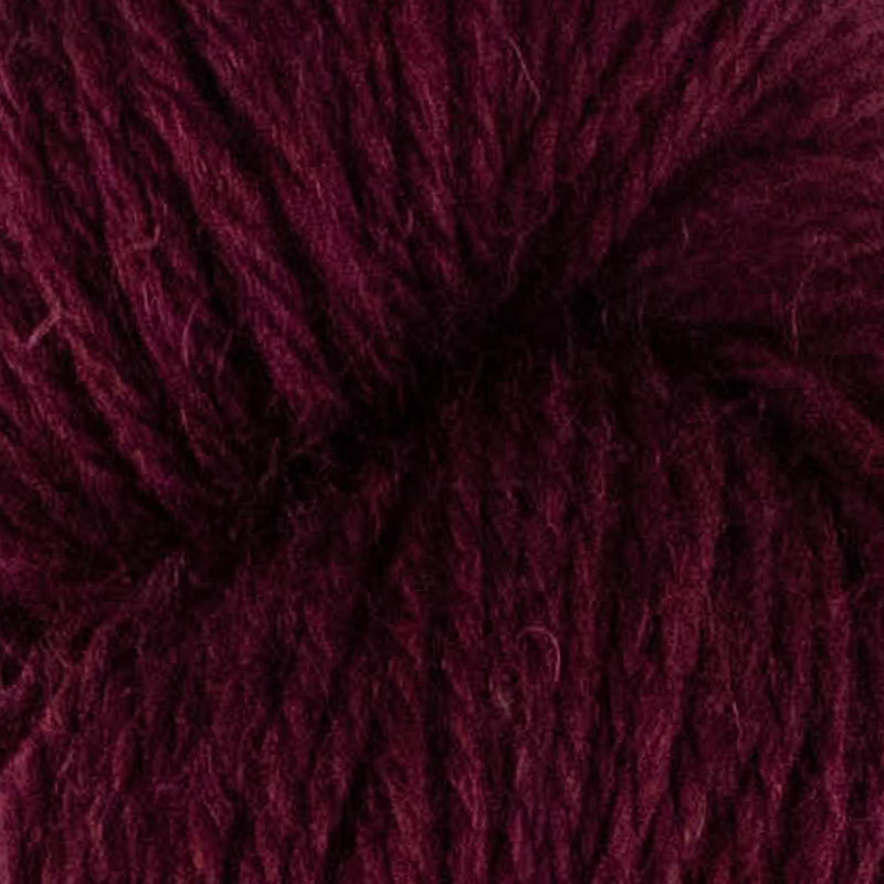 Detail of West Yorkshire Spinners The Croft Shetland Colours in Belmont a maroon color.