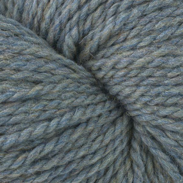 Detail of Berroco Mercado Aloe 4135, a heathered light blue-green grey.
