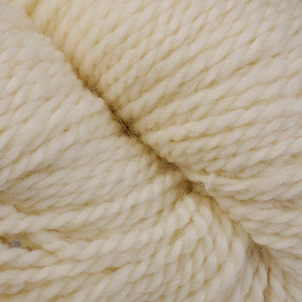 Detail of Berroco Mercado in Crema 1401, a natural, undyed creamy off white.