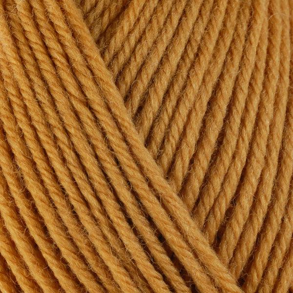 Detail of Berroco Ultra Wool Chunky Butternut 4329 a warm golden yellow.