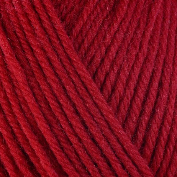 Detail of Berroco Ultra Wool Chunky Chili 4350 a hot red.