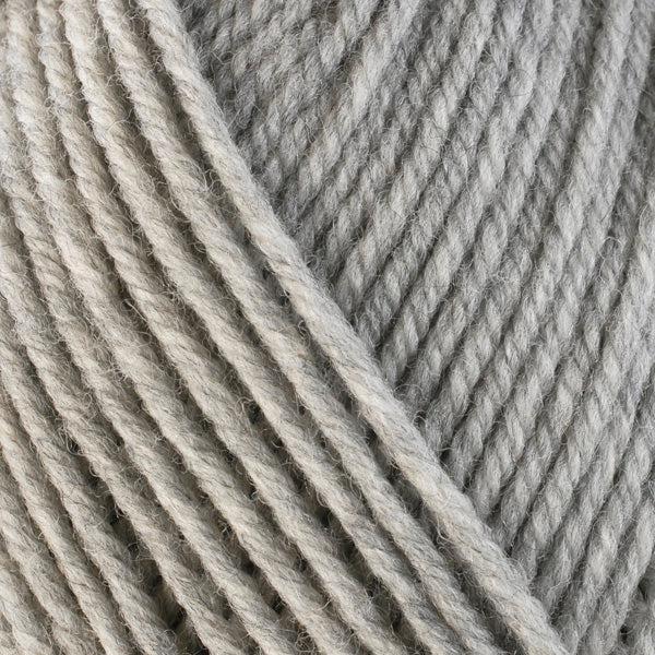 Detail of Berroco Ultra Wool Chunky Frost 43108 a heathered grey.