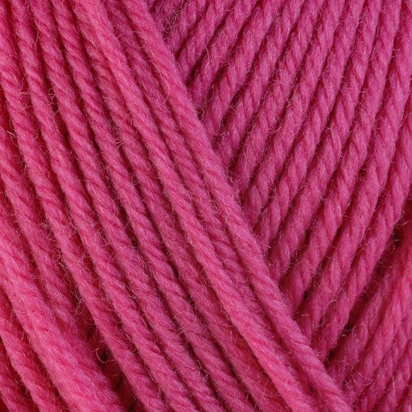 Detail of Berroco Ultra Wool Chunky Hibiscus 4331 a bright rosy pink.
