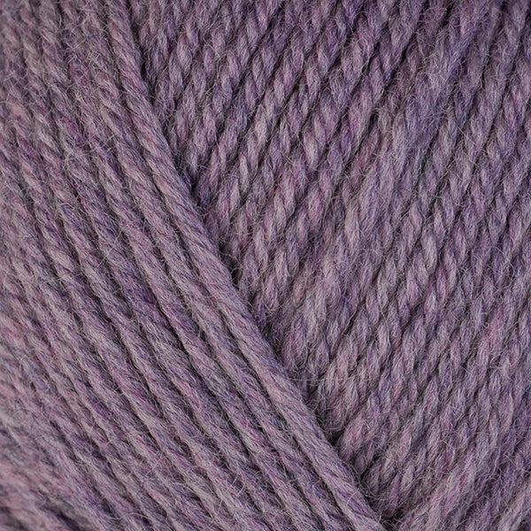 Detail of Berroco Ultra Wool Chunky Iris 43123 a heathered soft lavender. 