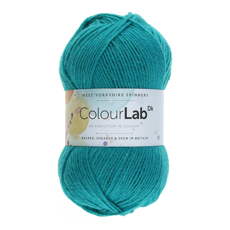 West Yorkshire Spinners Colour Lab DK in Deep Teal, a dark teal color.