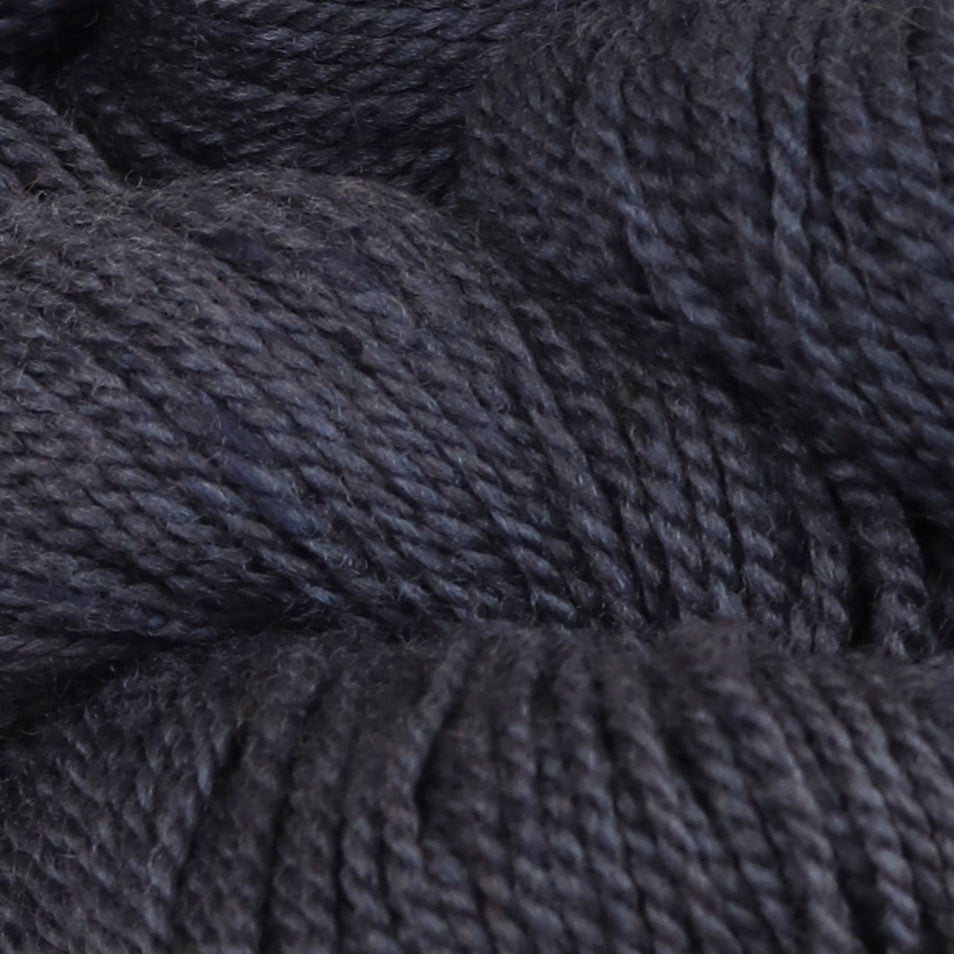 Detail image of The Fibre Co Acadia in Cormorant, a heathered dark grey.