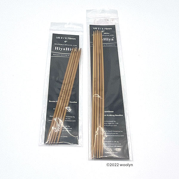 6 Bamboo Double Pointed Needles