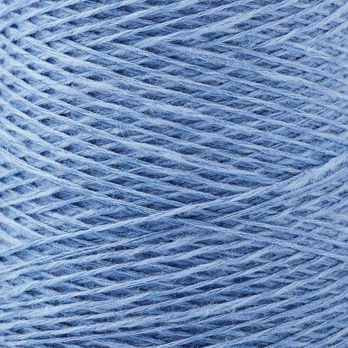 Detail of Duet in Chambray, a light, bright blue. 