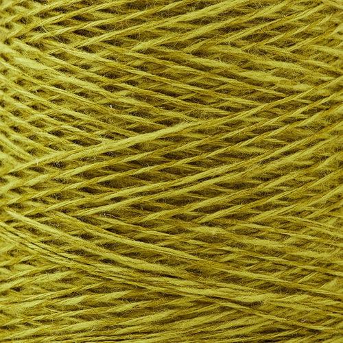 Detail of Gist Duet in Pear, a bright, medium yellow green. 