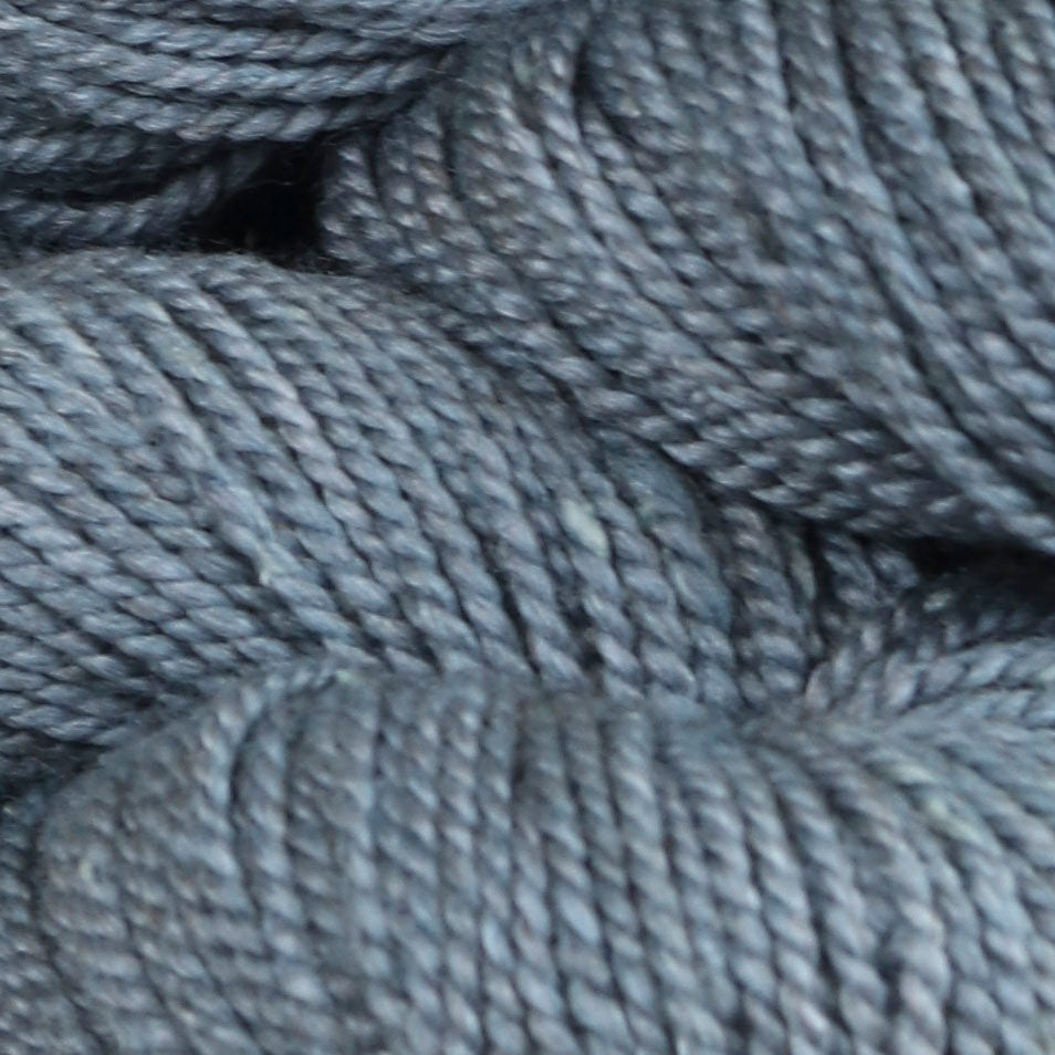 Detail image of The Fibre Co Acadia in Granite, a heathered light blue with grey.