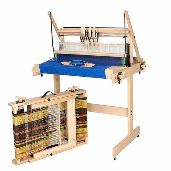 Picture of a Louet Jane Loom on stand and folded. 