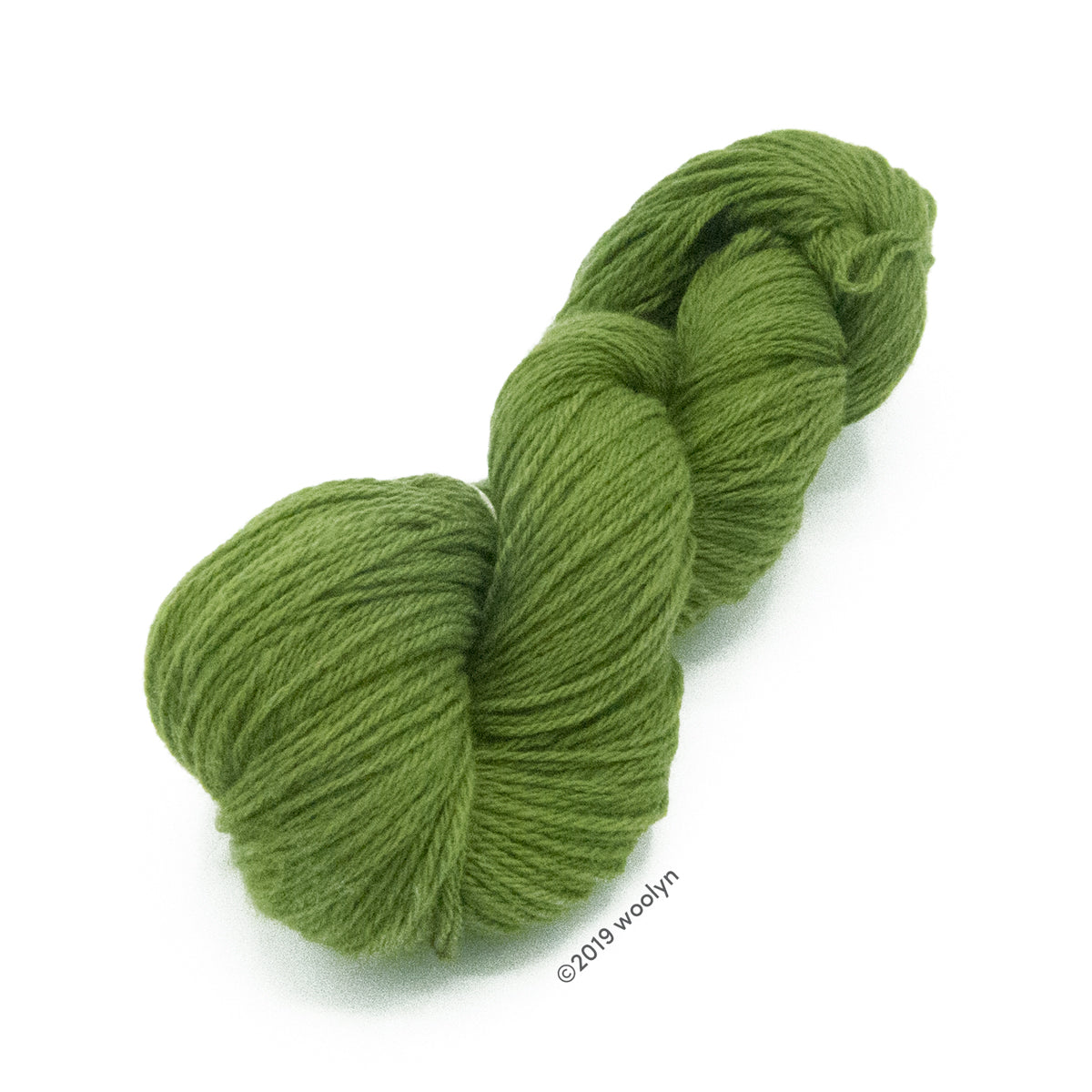 North Light Fibers Spring St in Kelp, a leafy green color.