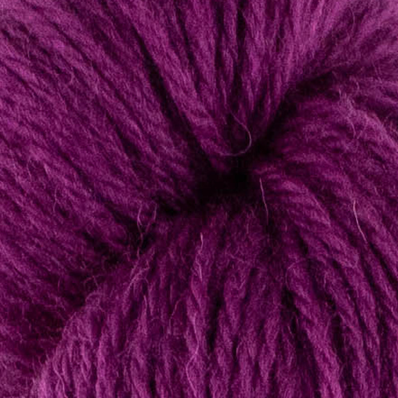 Detail of West Yorkshire Spinners The Croft Shetland Colours in Ollaberry a bright purple color.