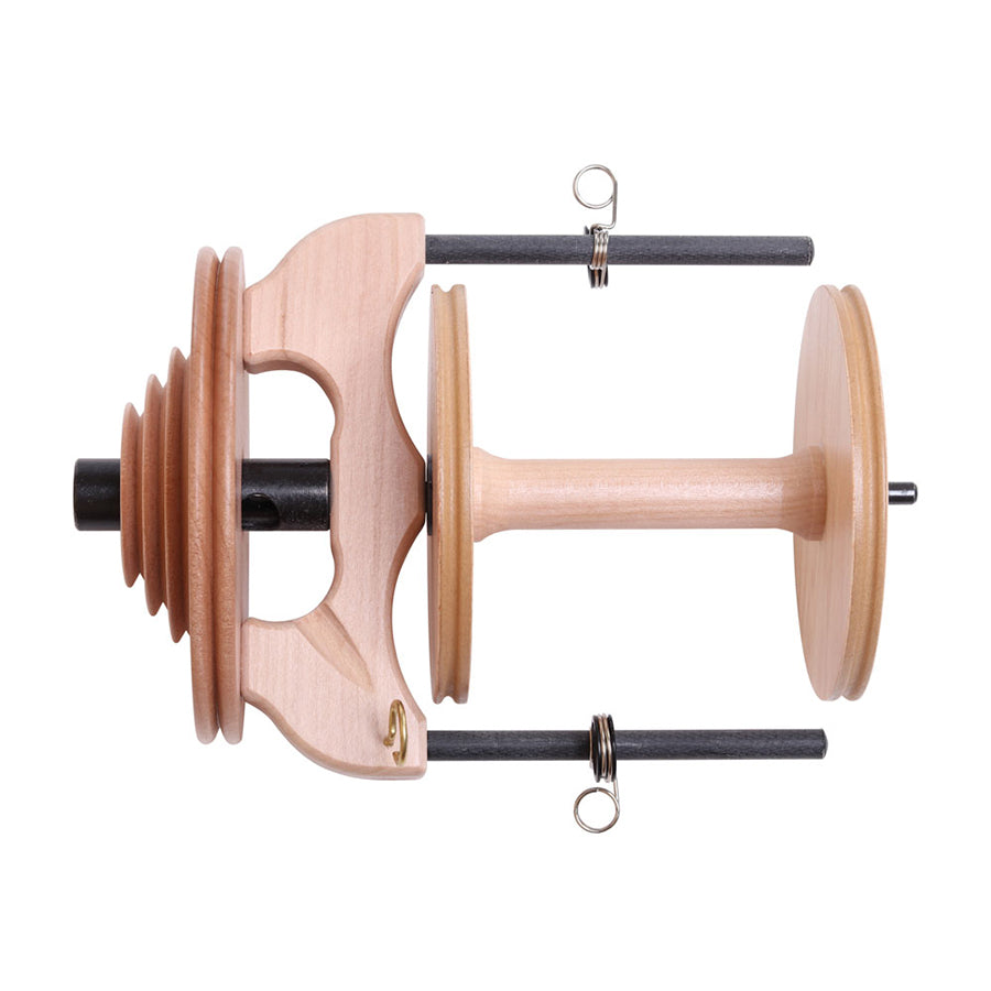 Picture of Sliding Hook Flyer + Bobbin for the Ashford Joy spinning wheel. 