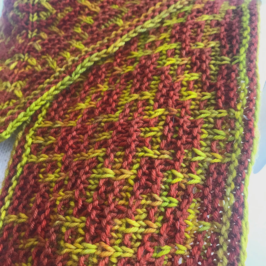 Detail of the Subway Stairs Scarf. 