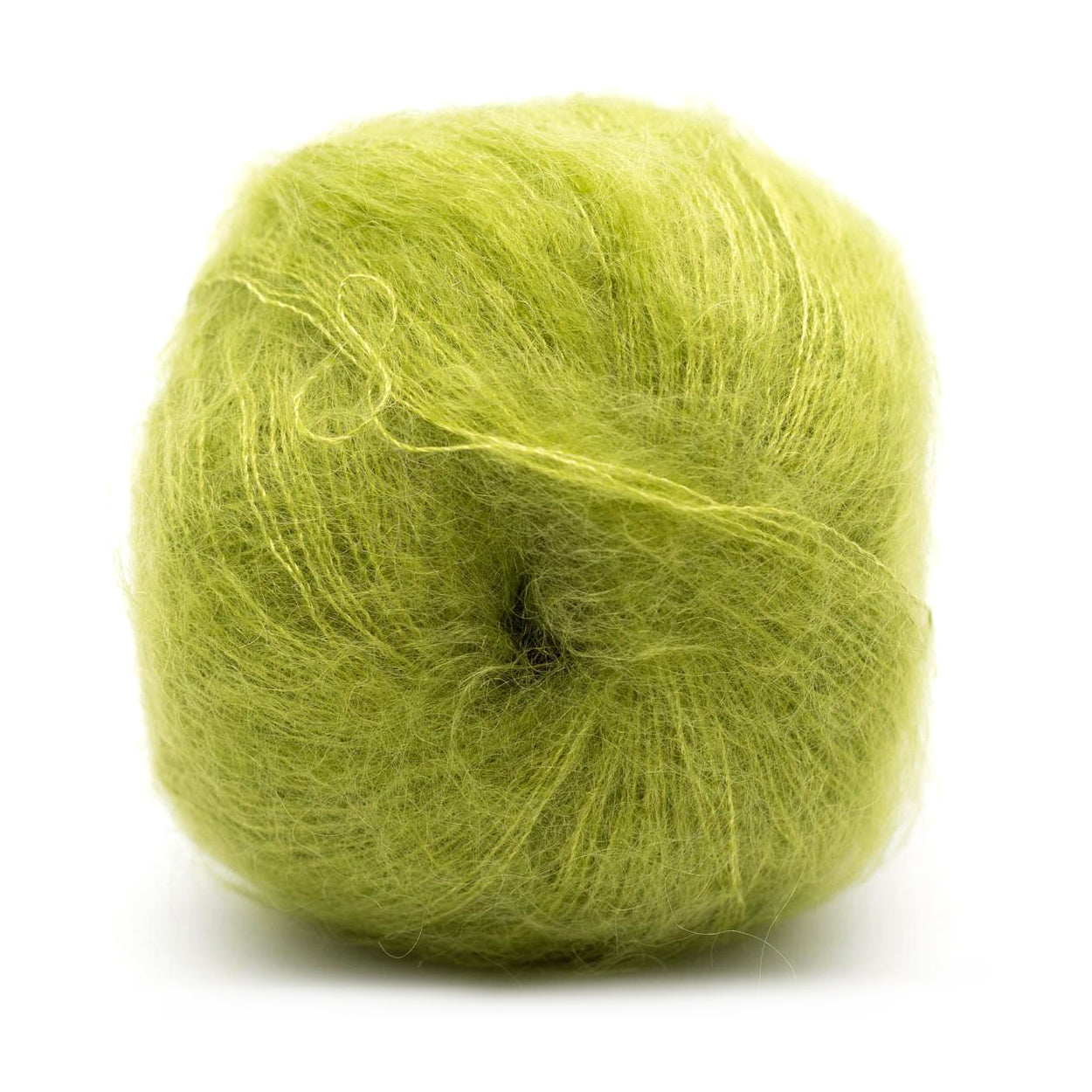 A donut of Kremke Silky Kid 086 Apple Green, a Granny Smith green