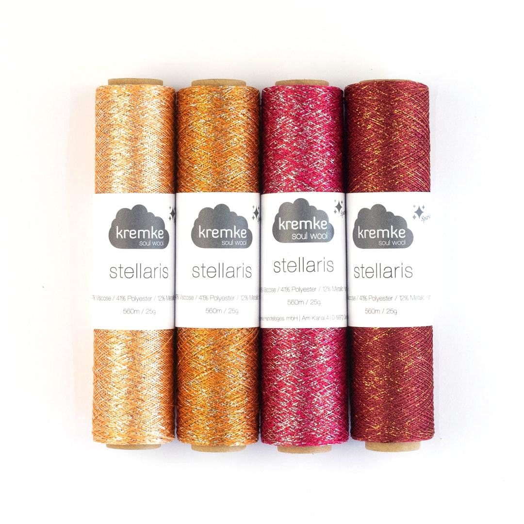 Four tubes of Kremke Stellaris beauty in warm colors