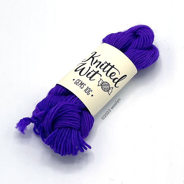 Knitted Wit Gems Violent Violet a deep purple color.