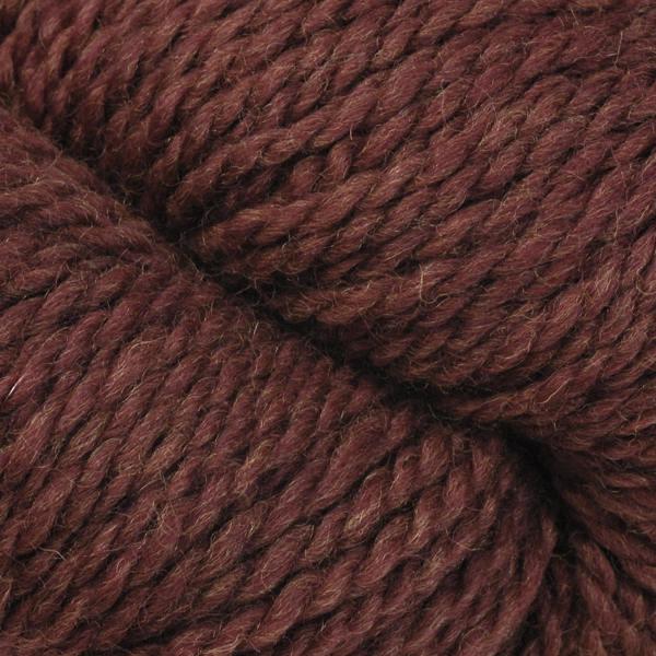 Detail of Berroco Mercado Canela 4132, a russet brown.