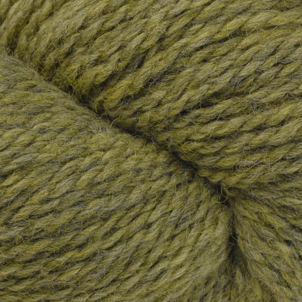Detail of Berroco Mercado Verde 4140, a bright yellowy green.