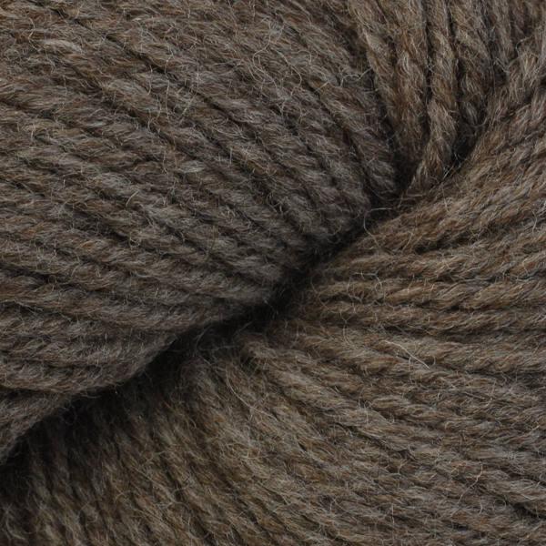 Detail of Berroco Ultra Alpaca in Farro 503, an undyed medium brown.
