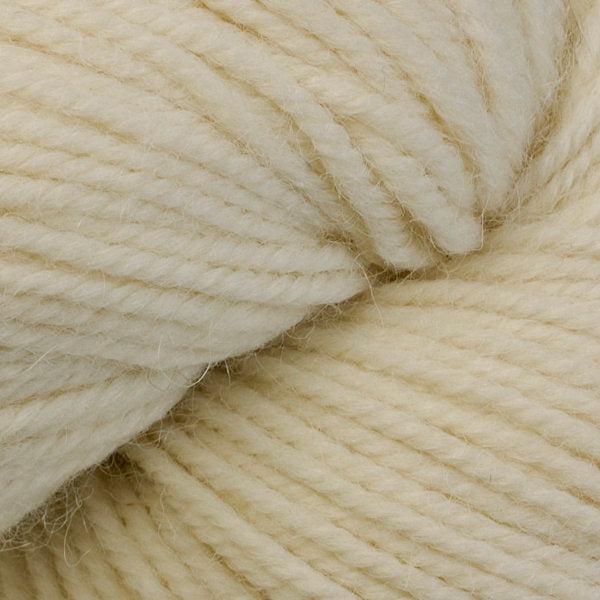 Detail of Berroco Ultra Alpaca in Jasmine Rice 500,  an undyed creamy white.