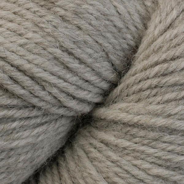 Detail of Berroco Ultra Alpaca in Sunflower Seeds 501, an undyed light grey.