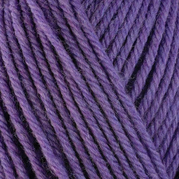 Detail of Berroco Ultra Wool Aster 33146, a medium dark lavender. 