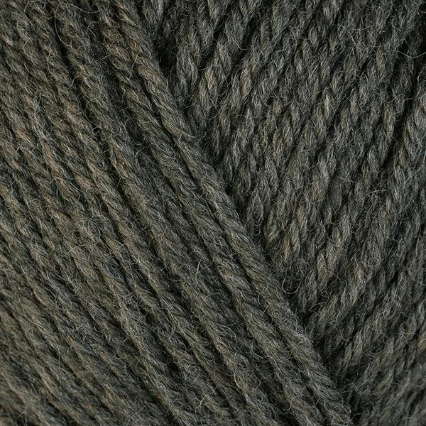 Detail of Berroco Ultra Wool Bark 33130, a dark grey brown.