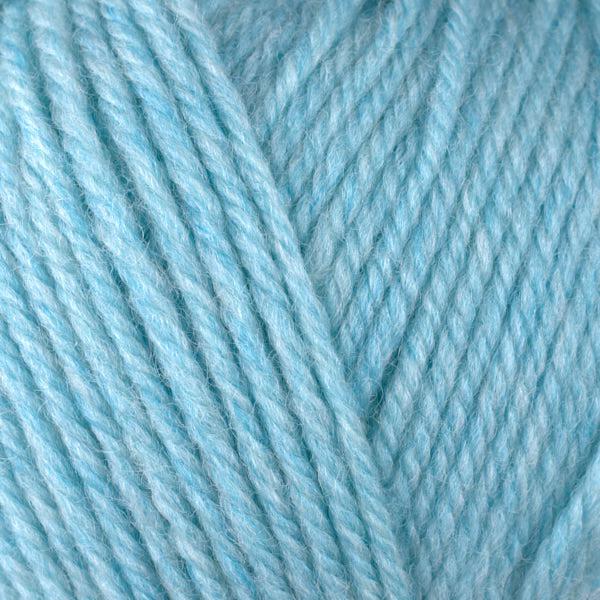 Detail of Berroco Ultra Wool Breeze 33163, a bright heathered blue. 