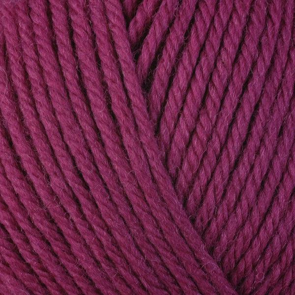 Detail of Berroco Ultra Wool Cherry 3347, a medium cherry purple. 