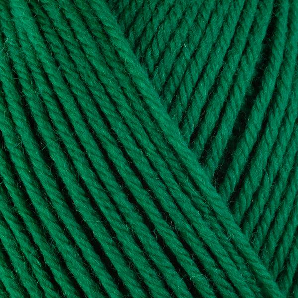 Detail of Berroco Ultra Wool Holly 3335, a bright dark green.