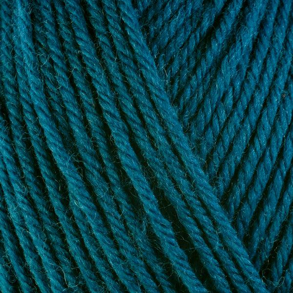 Detail of Berroco Ultra Wool Kale 3361, a bright deep teal. 