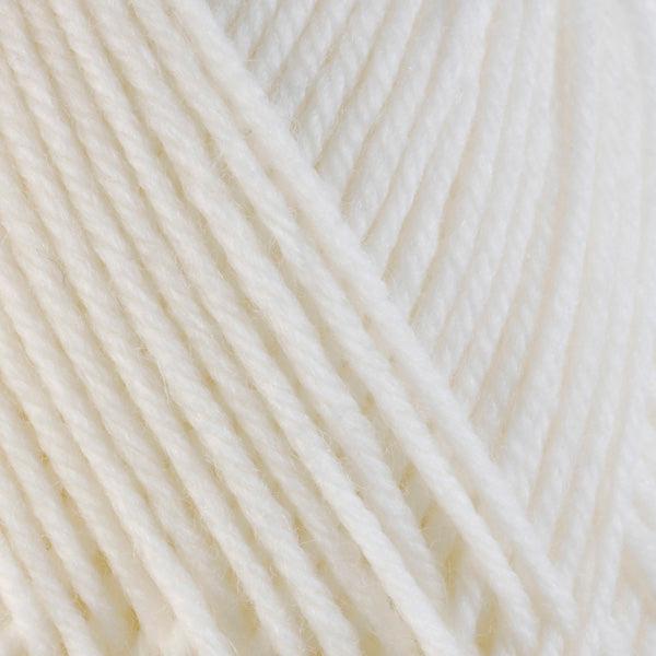 Detail of Berroco Ultra Wool Snow 3300, a bright white.