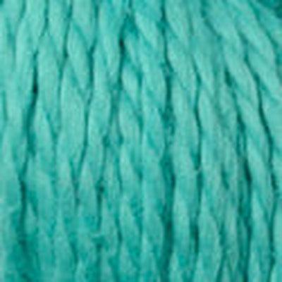 Detail of Blue Sky Organic Cotton Caribbean, a bright turquoise blue. 