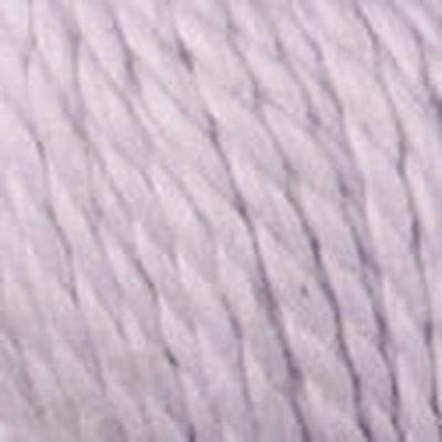 Detail of Blue Sky Organic Cotton Lavender, a pale pinkish purple. 