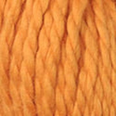 Detail of Blue Sky Organic Cotton poppy, a bright sunny orange.