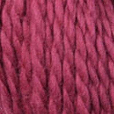 Detail of Blue Sky Organic Cotton Raspberry, a dark berry red with purple overtones.