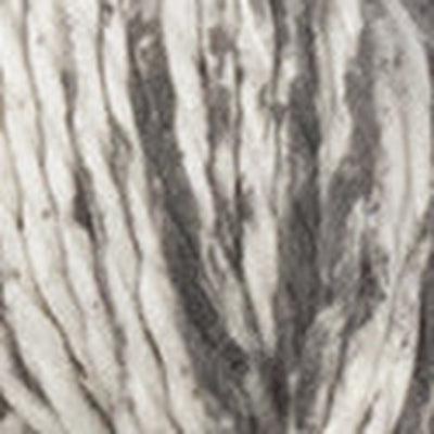 Detail of Blue Sky Fibers Organic Printed Cotton Jack Frost 2200, a charcoal grey and white printed tweed.
