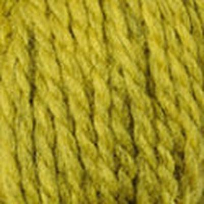 Detail of Blue Sky Woolstok 50g golden meadow, a yellowy green.