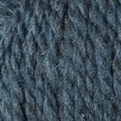 Detail of Blue Sky Woolstok 50g loon lake, a dark stormy blue.