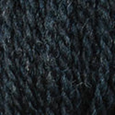 Detail of Blue Sky Woolstok 50g midnight sea, a deep, dark blue.